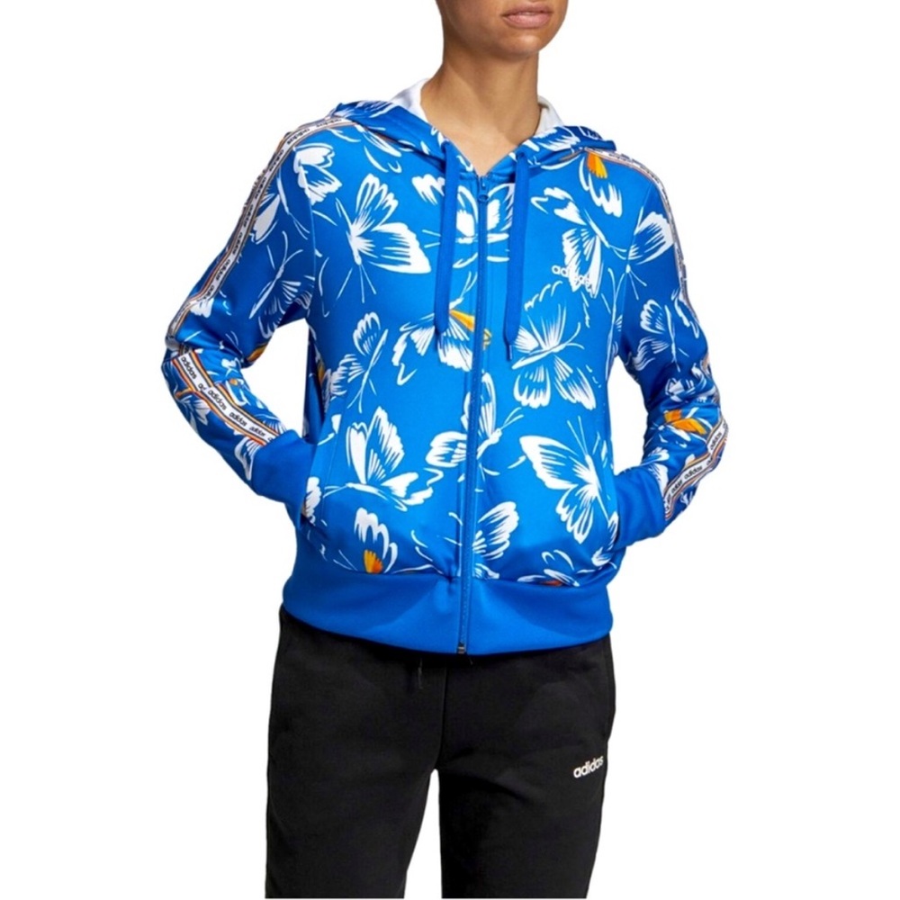 Adidas Farm Rio Blue Floral Hoodie